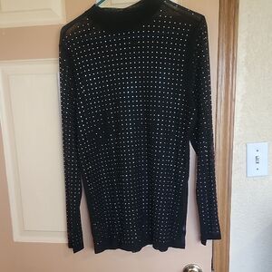 Torrid Black Studded Long Sleeve Top
